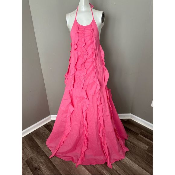 Staud Marika Ruffled Halter Gown - Picture 4 of 10